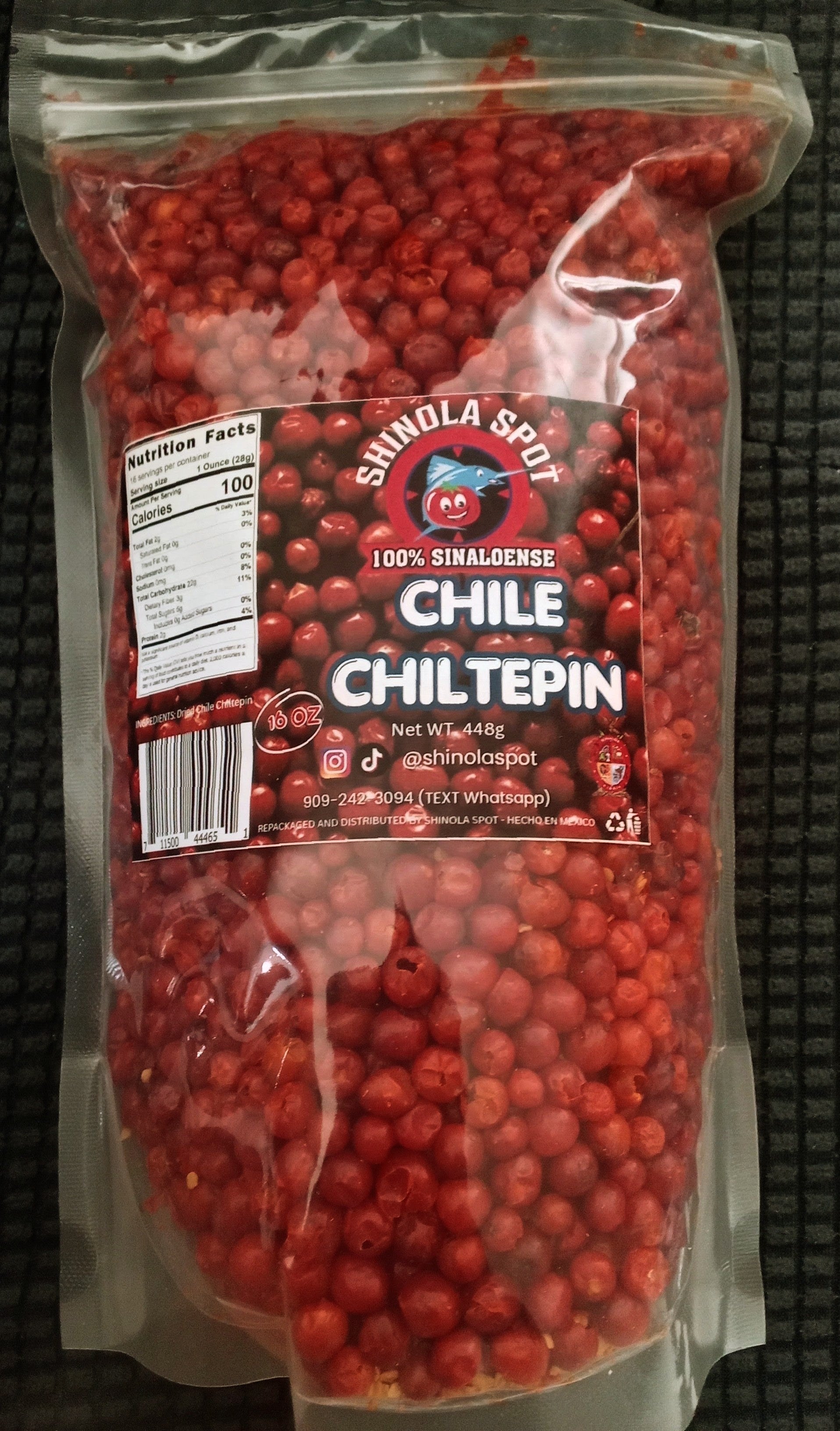 Shinola Spot Chile Chiltepin 16oz resealable bag