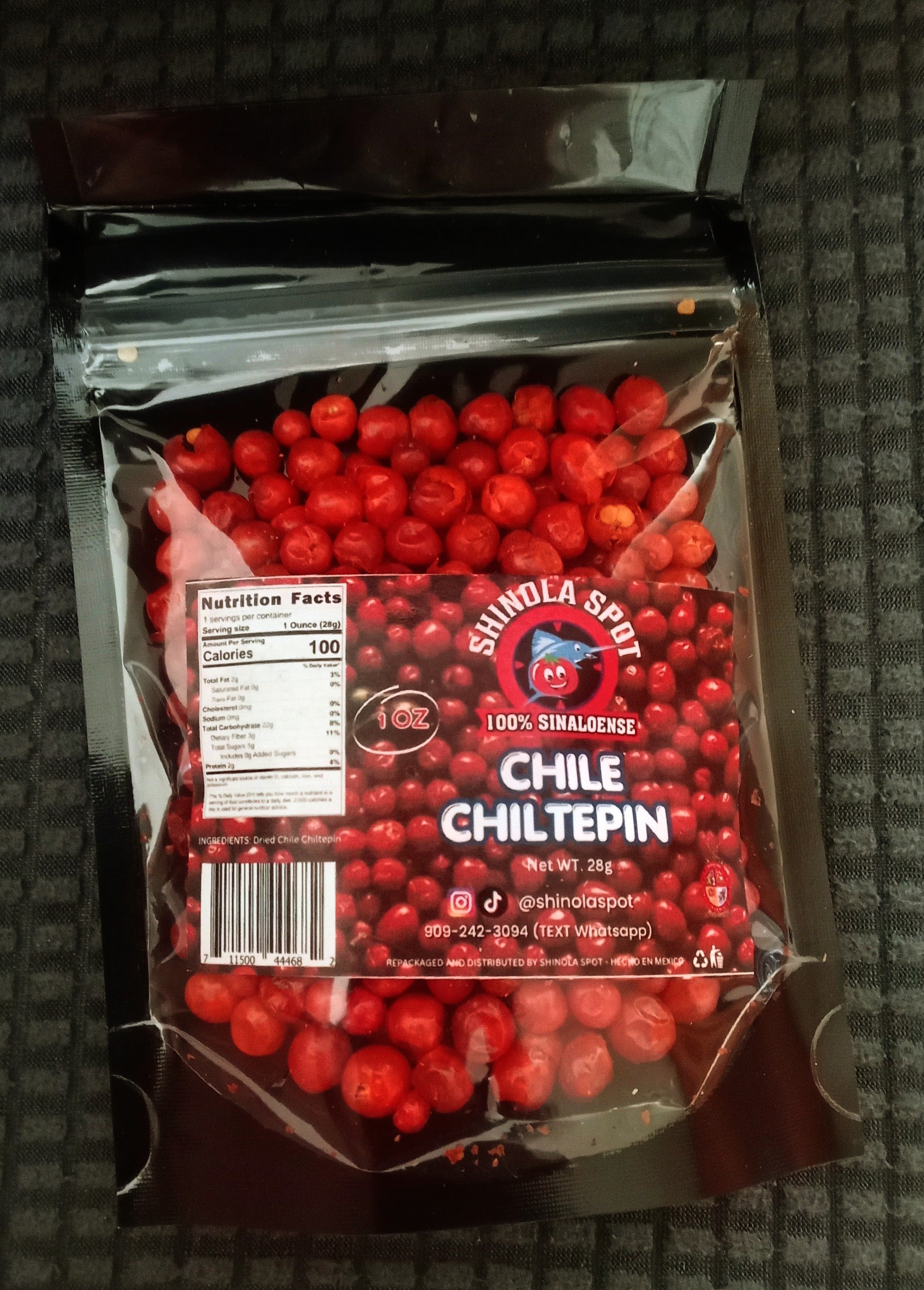 Shinola Spot Chile Chiltepin 1oz resealable bag